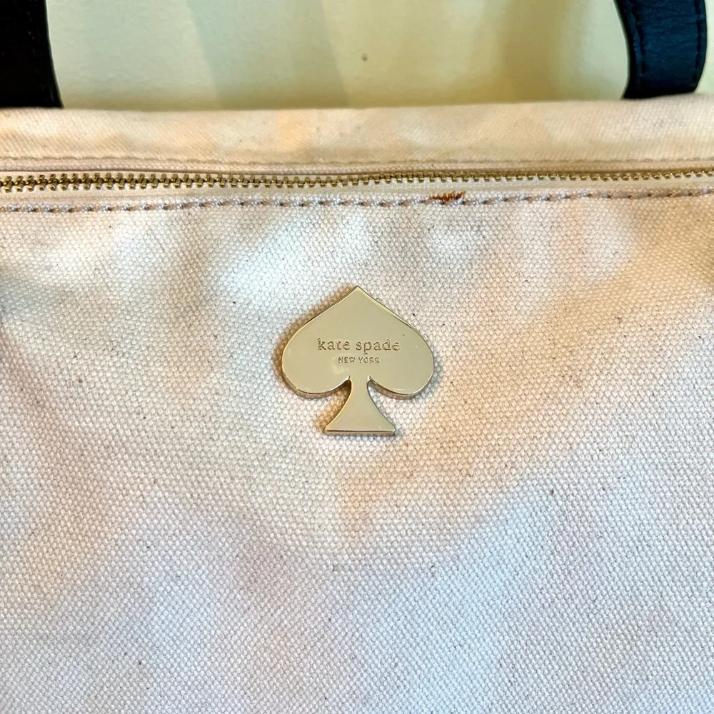Kate Spade New York “IS THIS SEAT TAKEN? #HANDSOMESTRANGER” Canvas Tote Bag